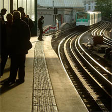 Tunnelbanevagn vid Paris St Lazare